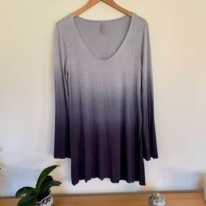 Mono B Dip Die Long Sleeve Dress Size Large
